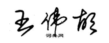 朱錫榮王偉胡草書個性簽名怎么寫