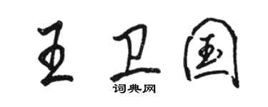 駱恆光王衛國行書個性簽名怎么寫