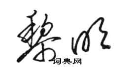 駱恆光黎明草書個性簽名怎么寫