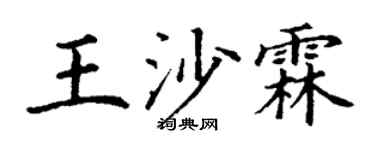 丁謙王沙霖楷書個性簽名怎么寫