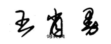 朱錫榮王肖曼草書個性簽名怎么寫