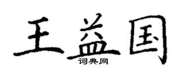 丁謙王益國楷書個性簽名怎么寫