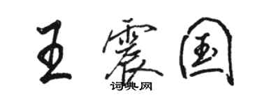 駱恆光王震國行書個性簽名怎么寫