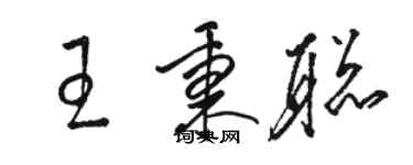 駱恆光王秉聰草書個性簽名怎么寫
