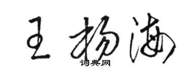 駱恆光王楊海草書個性簽名怎么寫