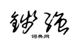 朱錫榮錢強草書個性簽名怎么寫