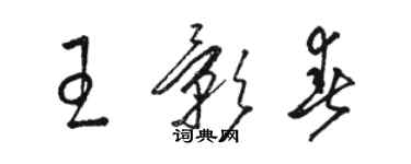 駱恆光王影春草書個性簽名怎么寫