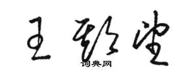 駱恆光王期望草書個性簽名怎么寫