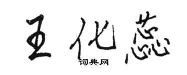 駱恆光王化蕊行書個性簽名怎么寫