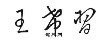 駱恆光王希習草書個性簽名怎么寫