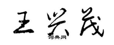 曾慶福王興茂行書個性簽名怎么寫