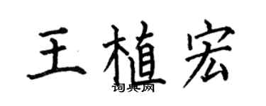 何伯昌王植宏楷書個性簽名怎么寫