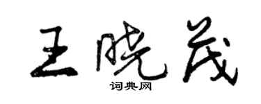 曾慶福王曉茂行書個性簽名怎么寫