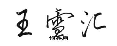 駱恆光王雪匯行書個性簽名怎么寫