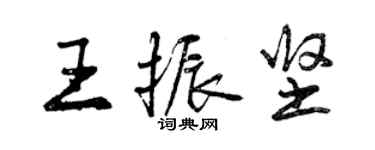 曾慶福王振堅行書個性簽名怎么寫