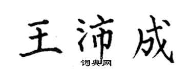 何伯昌王沛成楷書個性簽名怎么寫