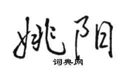 駱恆光姚陽行書個性簽名怎么寫