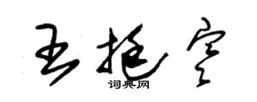 朱錫榮王挺寒草書個性簽名怎么寫