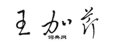 駱恆光王加芹草書個性簽名怎么寫