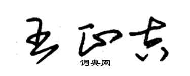朱錫榮王正吉草書個性簽名怎么寫