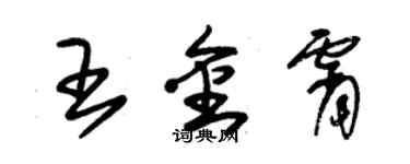 朱錫榮王金霄草書個性簽名怎么寫