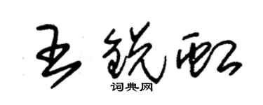 朱錫榮王銳虹草書個性簽名怎么寫