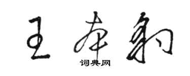 駱恆光王本豹草書個性簽名怎么寫