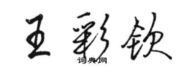 駱恆光王彩欽行書個性簽名怎么寫