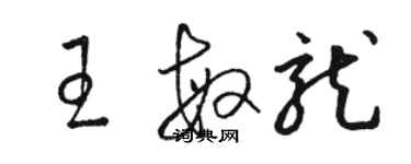 駱恆光王敏龍草書個性簽名怎么寫