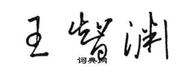 駱恆光王智淵草書個性簽名怎么寫