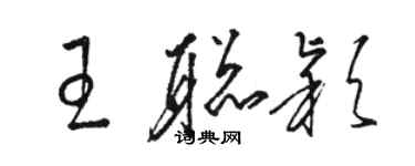 駱恆光王聰穎草書個性簽名怎么寫