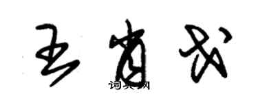 朱錫榮王肖戈草書個性簽名怎么寫