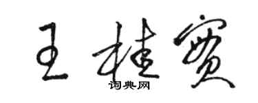 駱恆光王桂實草書個性簽名怎么寫