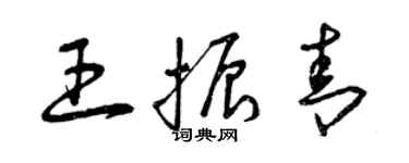 曾慶福王振青草書個性簽名怎么寫