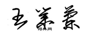 朱錫榮王業蘭草書個性簽名怎么寫