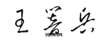 駱恆光王響兵草書個性簽名怎么寫