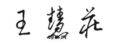 駱恆光王慧莊草書個性簽名怎么寫