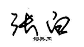 朱錫榮張白草書個性簽名怎么寫