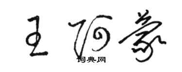 駱恆光王阿蒙草書個性簽名怎么寫