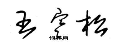 朱錫榮王寒松草書個性簽名怎么寫