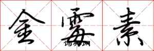 荊霄鵬金黴素行書怎么寫