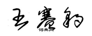 朱錫榮王賽豹草書個性簽名怎么寫