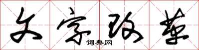 朱錫榮文字改革草書怎么寫