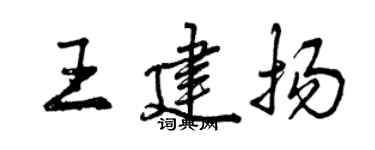 曾慶福王建揚行書個性簽名怎么寫