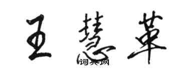 駱恆光王慧革行書個性簽名怎么寫