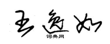 朱錫榮王逸如草書個性簽名怎么寫