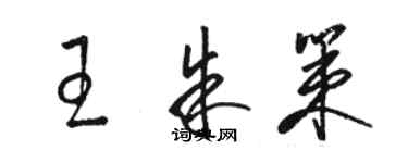 駱恆光王朱策草書個性簽名怎么寫