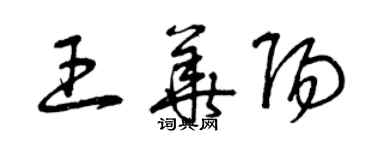 曾慶福王華陽草書個性簽名怎么寫