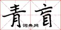 周炳元青盲楷書怎么寫