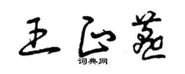 曾慶福王正燕草書個性簽名怎么寫